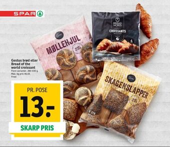 SPAR Gestus brød eller Bread of the world croissant tilbud