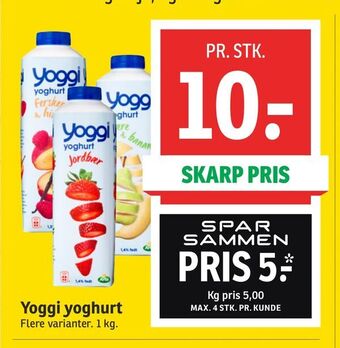 SPAR Yoggi yoghurt tilbud