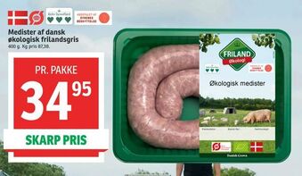 SPAR Medister af dansk økologisk frilandsgris tilbud