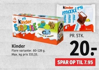 SPAR Kinder tilbud