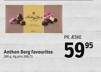 SPAR Anthon Berg favourites tilbud