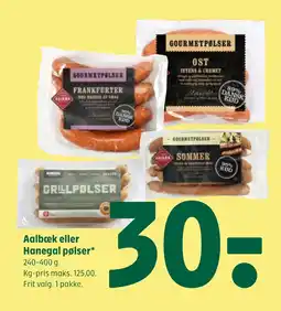Coop 365 Aalbæk eller Hanegal pølser tilbud