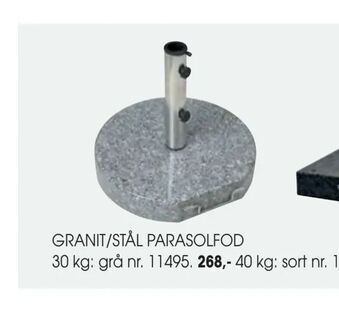 Daells Bolighus Granit/stål parasolfod tilbud