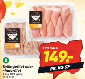 Bilka Kyllingefilet eller -inderfilet tilbud