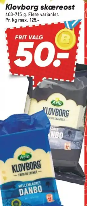 Bilka Klovborg skæreost tilbud