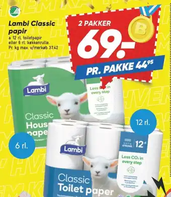 Bilka Lambi Classic papir tilbud