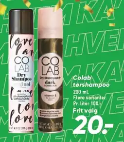 Bilka Colab tørshampoo tilbud