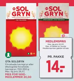 MENY OTA SOL GRYN tilbud