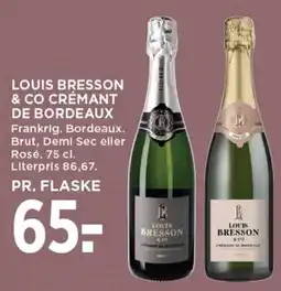 MENY LOUIS BRESSON & CO CRÉMANT DE BORDEAUX tilbud