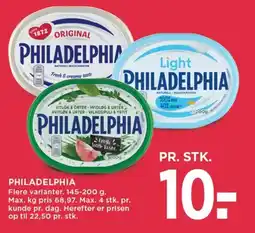 MENY PHILADELPHIA tilbud