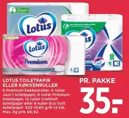 MENY LOTUS TOILETPAPIR ELLER KØKKENRULLER tilbud