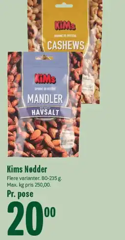 Min Købmand Kims Nødder tilbud