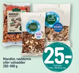 REMA 1000 Mandler, nøddemix eller valnødder 250-400 g tilbud