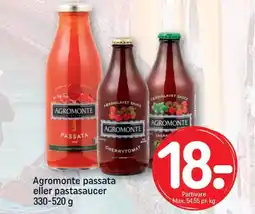 REMA 1000 Agromonte passata eller pastasaucer 330-520 g tilbud