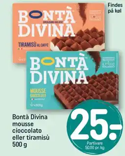REMA 1000 Bontà Divina mousse cioccolato eller tiramisù tilbud