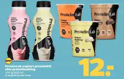 Netto ProteinLab yoghurt proteindrik eller proteinbudding tilbud