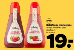 Netto Bellafonde marmelade 415 g. Hindbær eller jordbær. tilbud