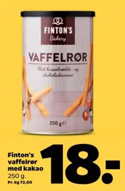 Netto Finton's vaffelrør med kakao tilbud
