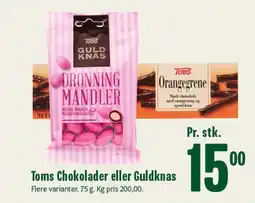 Min Købmand Toms Chokolader eller Guldknas tilbud