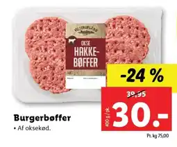 Lidl Burgerbøffer tilbud