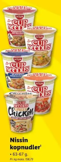 Lidl Nissin kopnudler' tilbud