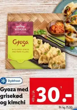 Lidl Gyoza med grisekød og kimchi tilbud