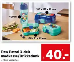 Lidl Paw Patrol 3-delt madkasse/Drikkedunk tilbud