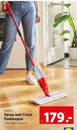 Lidl Spray and Clean fladmoppe Med sprayfunktion. tilbud