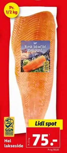 Lidl Hel lakseside tilbud