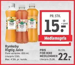 SPAR Rynkeby Rigtig Juice tilbud