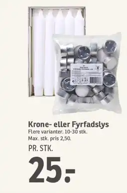 SPAR Krone- eller Fyrfadslys tilbud