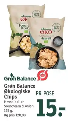SPAR Grøn Balance Økologiske Chips tilbud
