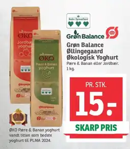 SPAR Grøn Balance Øllingegaard Økologisk Yoghurt tilbud