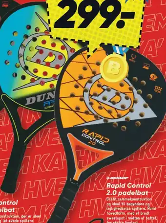 Bilka Rapid Control 2.0 padelbat tilbud