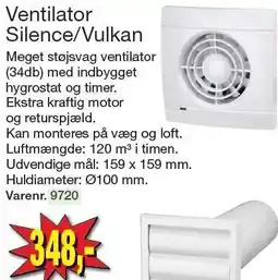 Harald Nyborg Ventilator Silence/Vulkan tilbud