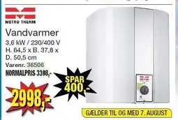 Harald Nyborg METRO THERM Vandvarmer tilbud