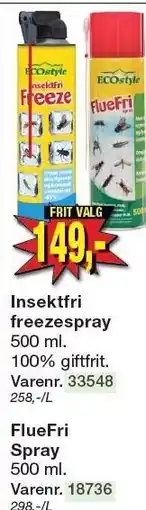 Harald Nyborg Insektfri freezespray eller FlueFri Spray tilbud