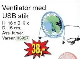 Harald Nyborg Ventilator med USB stik tilbud