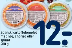 REMA 1000 Spansk kartoffelomelet med løg, chorizo eller spinat tilbud
