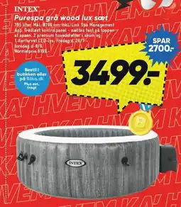 Bilka INTEX Purespa grå wood lux sæt tilbud