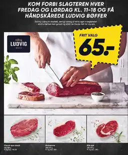 Bilka KOM FORBI SLAGTEREN HVER FREDAG OG LØRDAG KL. 11-18 OG FÅ HÅNDSKÅREDE LUDVIG BØFFER tilbud