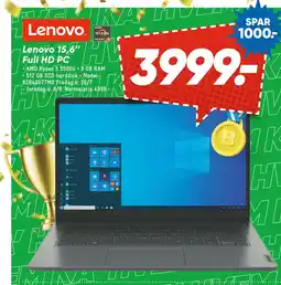 Bilka Lenovo 15,6’’ Full HD PC tilbud