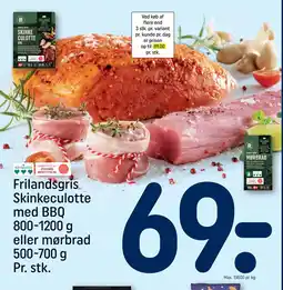 REMA 1000 Frilandsgris Skinkeculotte med BBQ 800-1200 g eller mørbrad 500-700 g tilbud