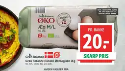SPAR Grøn Balance Danske Økologiske Æg tilbud