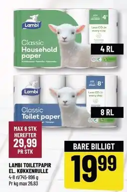Løvbjerg LAMBI TOILETPAPIR EL. KØKKENRULLE tilbud