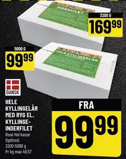 Løvbjerg HELE KYLLINGELÅR MED RYG EL. KYLLINGEINDERFILET tilbud
