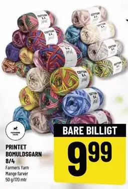 PRINTET BOMULDSGARN 8/4