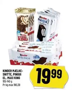 Løvbjerg KINDER MÆLKESNITTE, PINGUI EL. MAXI KING tilbud