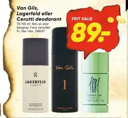 Bilka Van Gils, Lagerfeld eller Cerutti deodorant tilbud