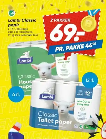 Bilka Lambi Classic papir tilbud